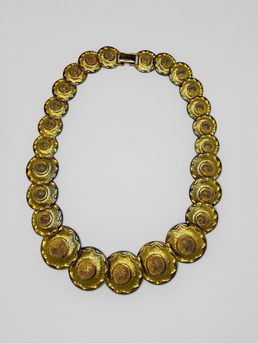 Vintage Gold-Tone Medallion Necklace - Women Jewelry - Unsigned